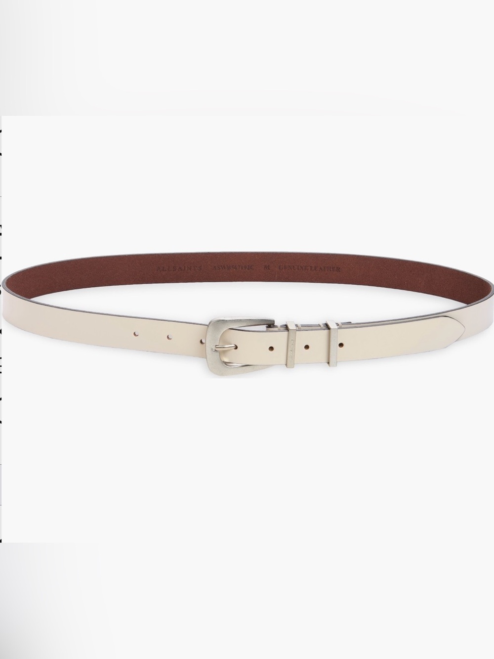 NWT AllSaints Double Keeper Leather Belt